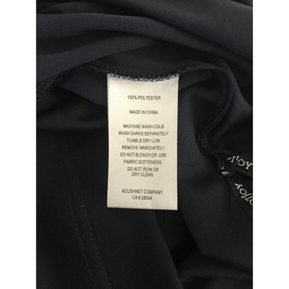 FOOTJOY Prodry Superlite Golf Polo Shirt Mens Small Navy Blue White Piping EUC - Picture 7 of 7